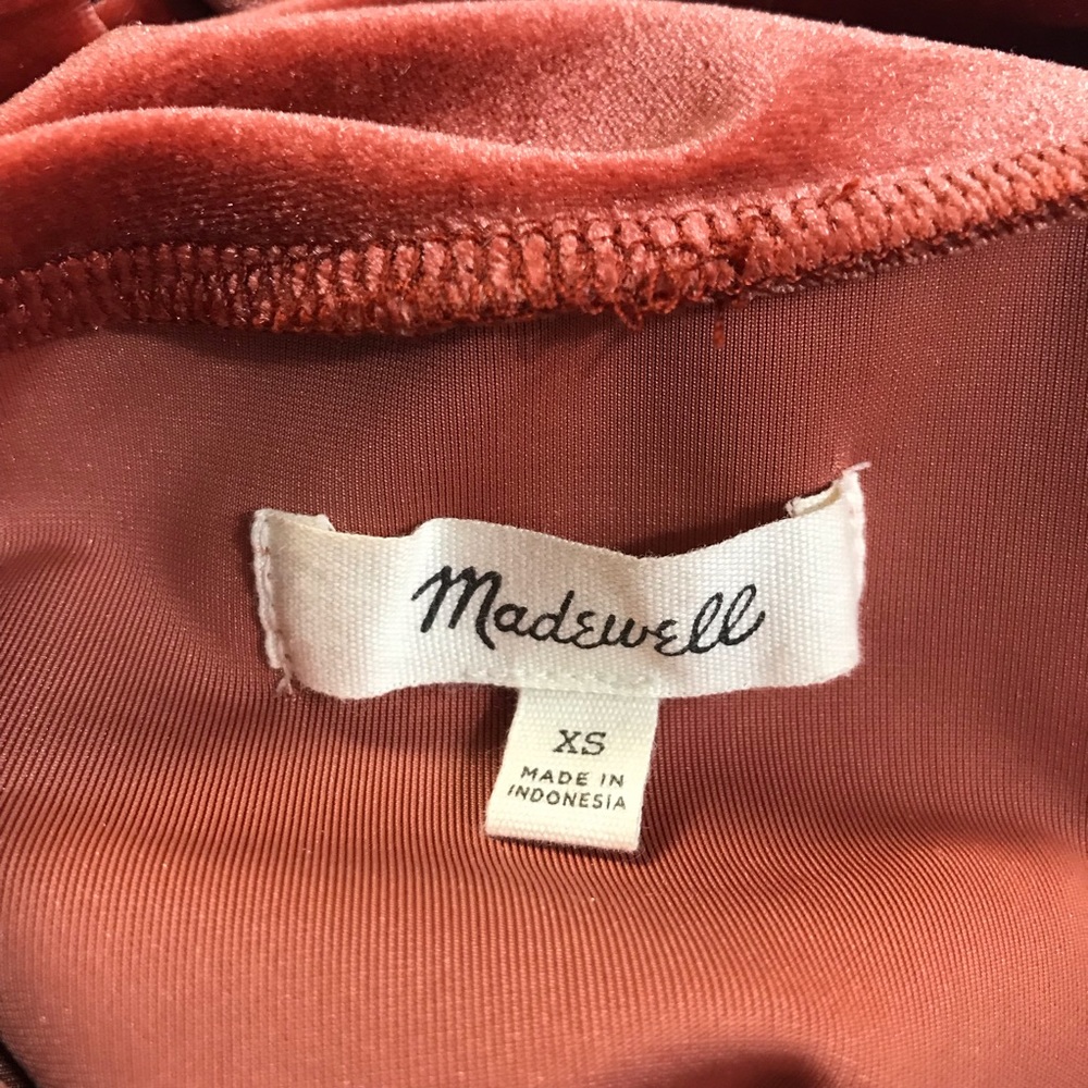 MADEWELL Velvet Mockneck Tee Sz XS - Picture 8 of 8